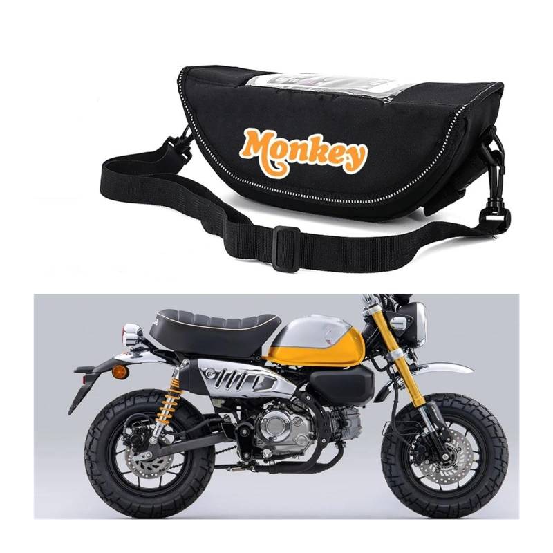 AMZCO Lenkertaschen Motorrad Für HON&DA Monkey 125 Monkey 125z Motorrad-Lenker-Aufbewahrungstasche Zubehör (Farbe : Logo 6) von AMZCO