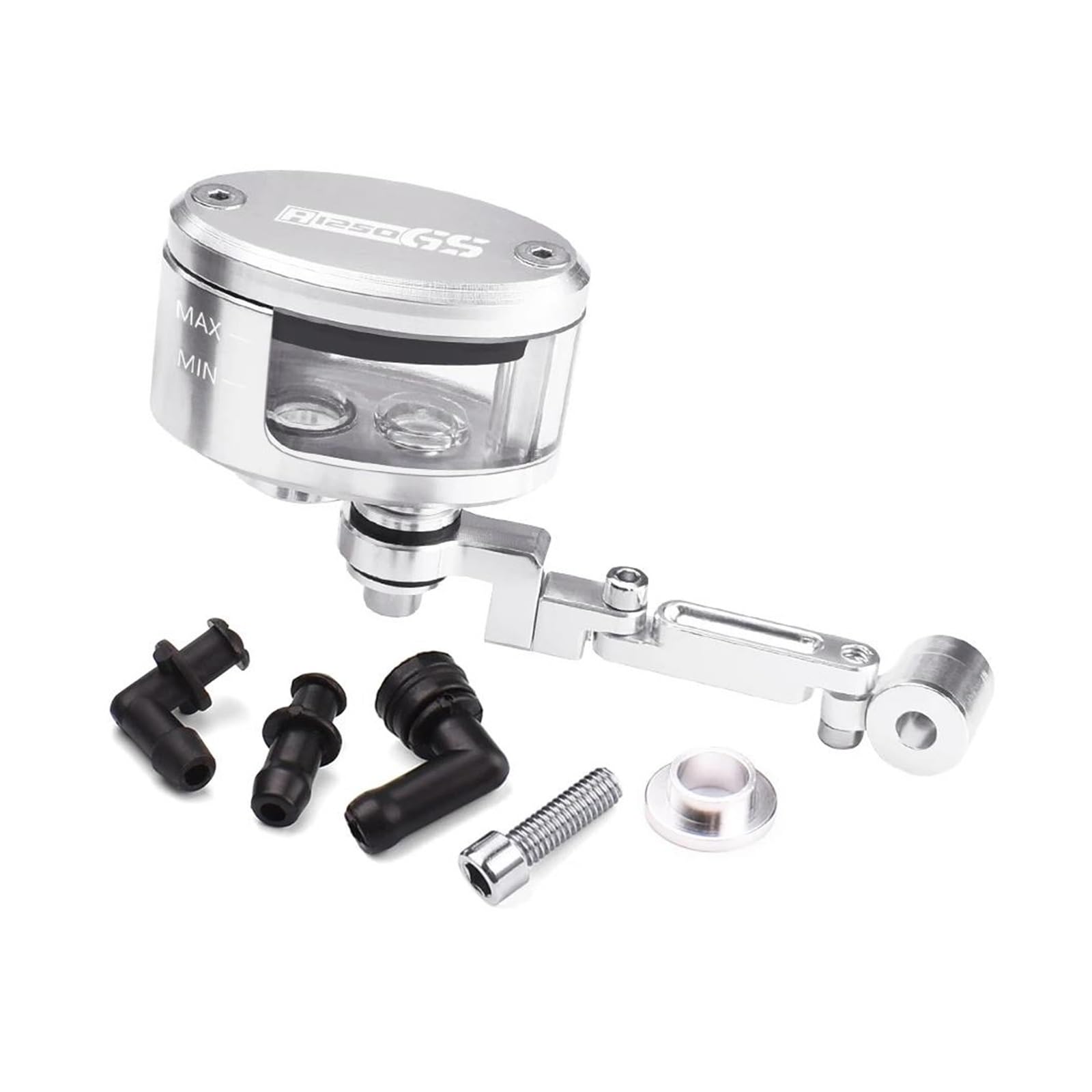 AMZCO Ölbehälter Bremsöltank Für BM&W R1250GS R 1250 GS R 1250GS 2018 2019-2022 Zubehör Aluminium Motorrad Bremse Kupplung Reservoir Cup Reservoir Flasche(Silber,B) von AMZCO