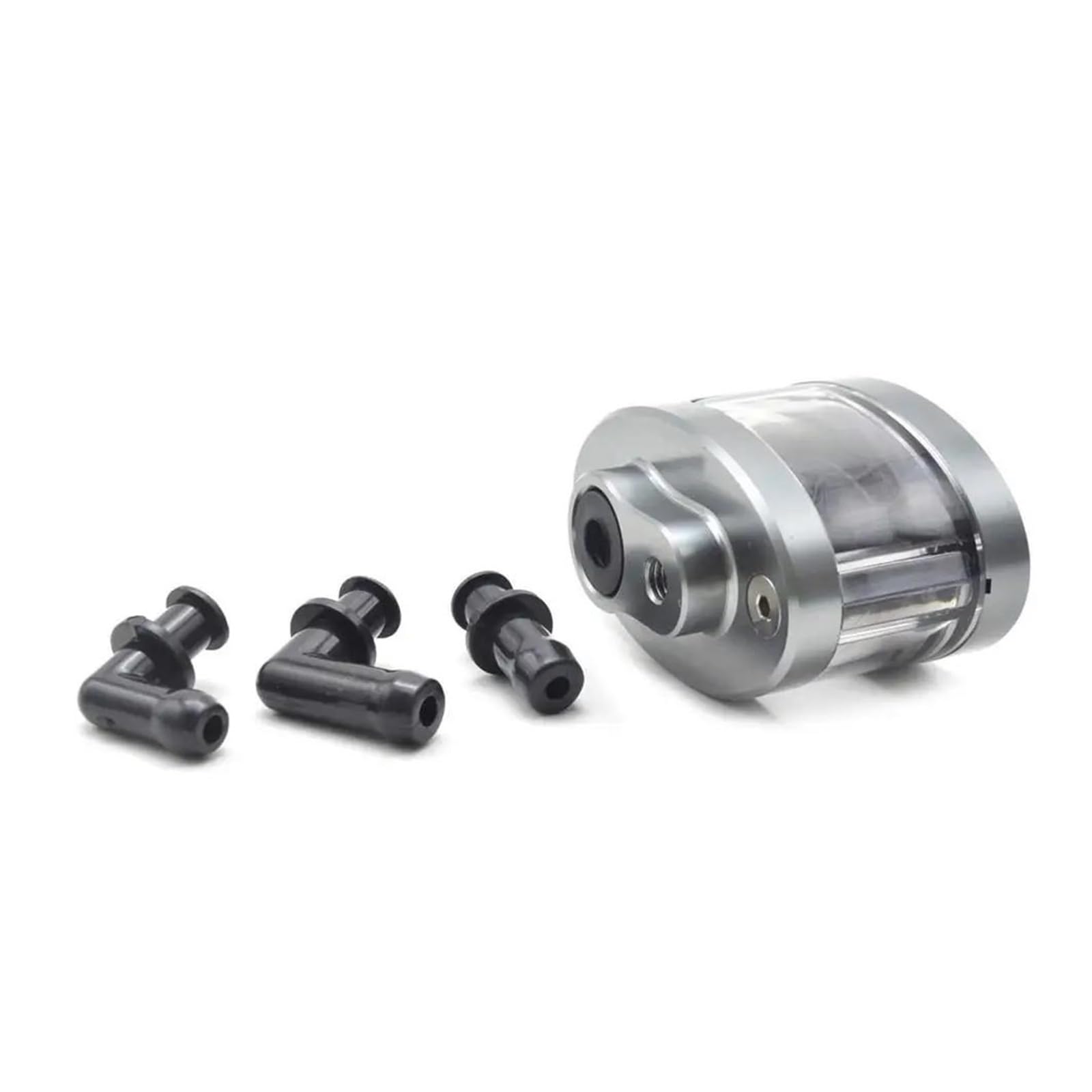 AMZCO Ölbehälter Bremsöltank Für R1 R3 R6 GSXR GSR 600 750 Universal CNC Motorrad Bremsflüssigkeit Ölbehälter Tasse Aluminium Öltank Flüssigkeitsbehälter Bremshalterung(Gris,A) von AMZCO