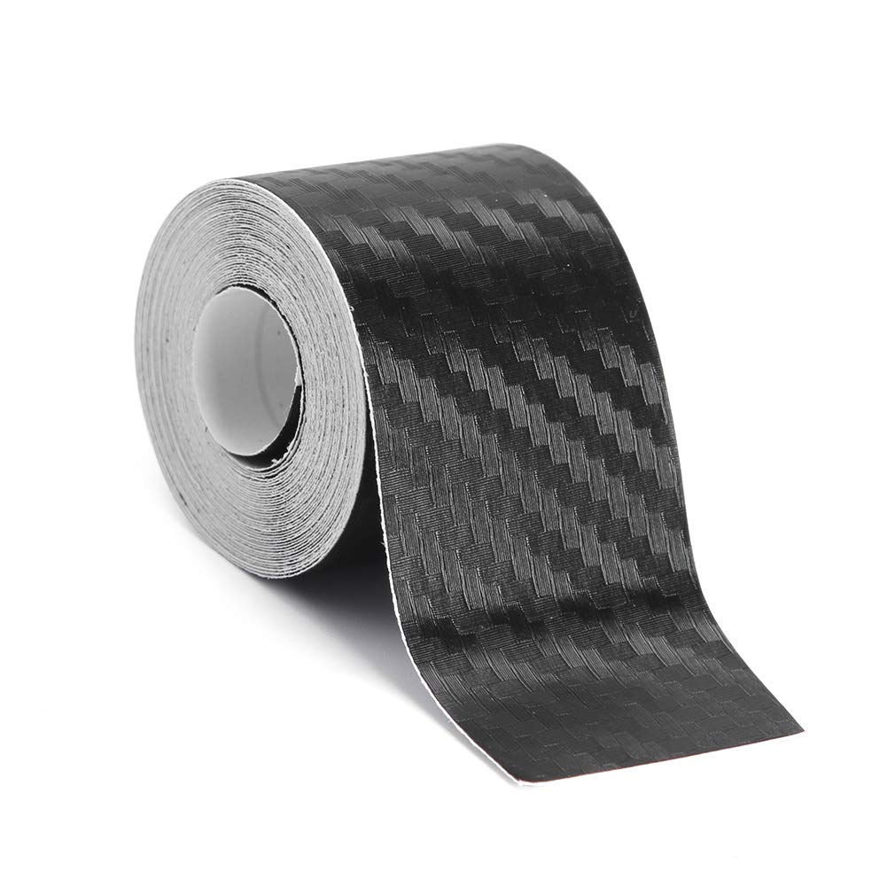 AMZLORD 3D Carbon Fiber yl Folienaufkleber Roll Wrap (3 x 300 cm) Schwarz Carbonfolie Autofolie kotfen Univeal Selbstklebend Reflektierenr Warnaufkleber Auto yl elband von AMZLORD