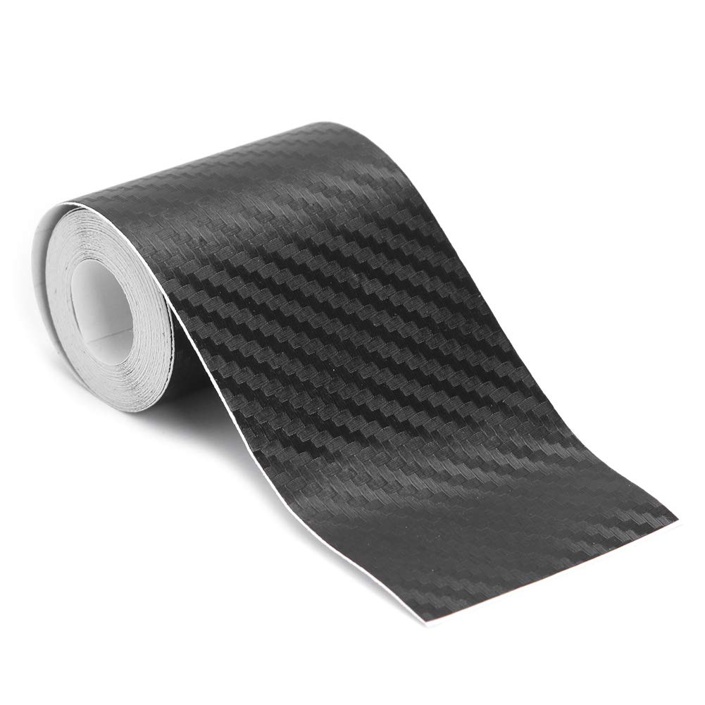 AMZLORD 3D Carbon Fiber yl Folienaufkleber Roll Wrap (5 x 300 cm) Schwarz Carbonfolie Autofolie kotfen Univeal Selbstklebend Reflektierenr Warnaufkleber Auto yl elband von AMZLORD