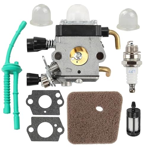 AMZSKU Vergasersatz für STIHL FS55 FS55R FS55RC FS38 KM55 HL45 KM55R Luftfilter Kraftstofftreiber Kit Kerzensatz MEHRWEG VERPACKUN von AMZSKU