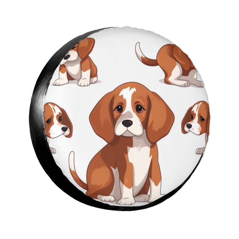 Beagle Hunde-Reifenabdeckung, Radschutz, wasserdicht, staubdicht, für Anhänger, SUV, LKW, verstellbar, 38,1 cm von ANABPRMA