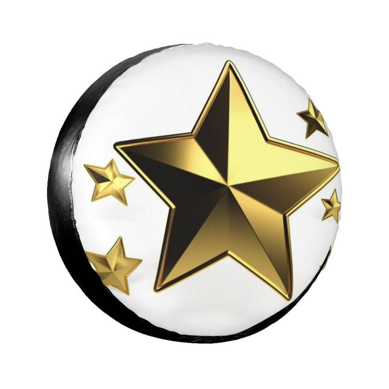 Gold Star Reifenabdeckung, Radschutz, wasserdicht, staubdicht, für Anhänger, SUV, LKW, verstellbar, 38,1 cm (15 Zoll) von ANABPRMA