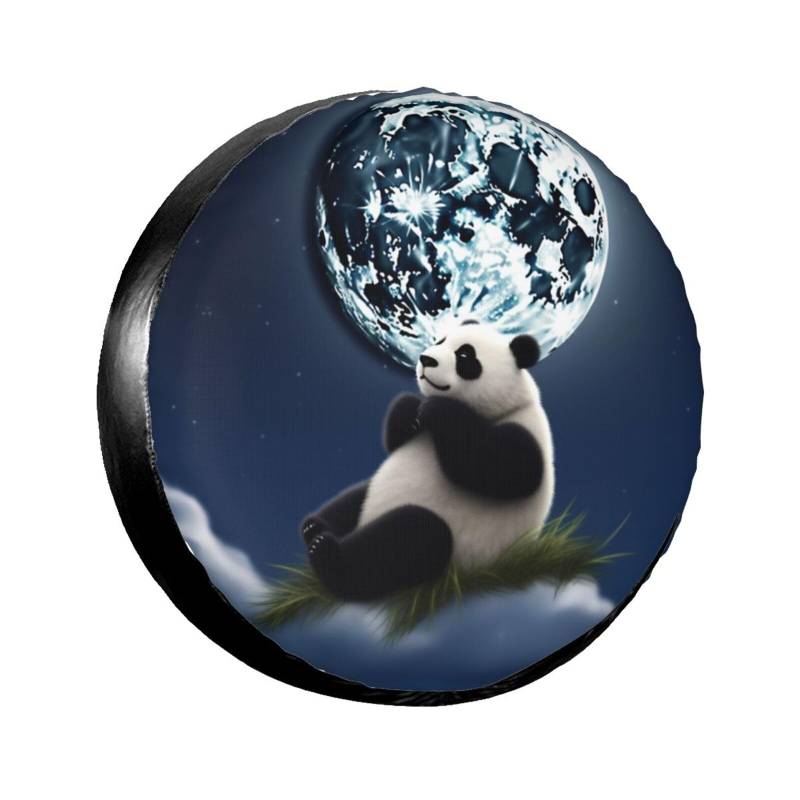 Panda and Moon Reifenabdeckung, Radschutz, wasserdicht, staubdicht, für Anhänger, SUV, LKW, verstellbar, 40,6 cm von ANABPRMA