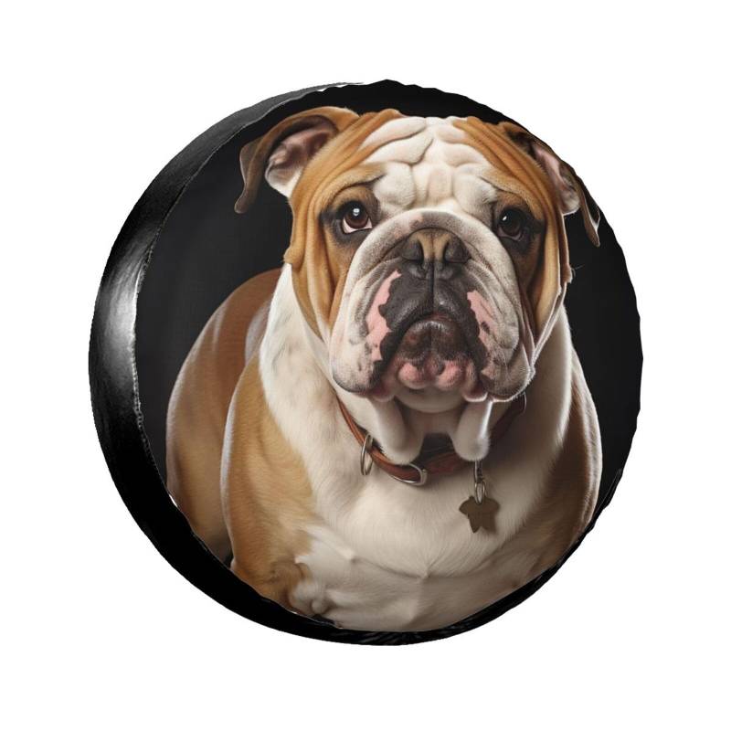 Reifenabdeckung mit englischer Bulldogge, wasserdicht, staubdicht, für Anhänger, SUV, LKW, verstellbar, 35,6 cm von ANABPRMA