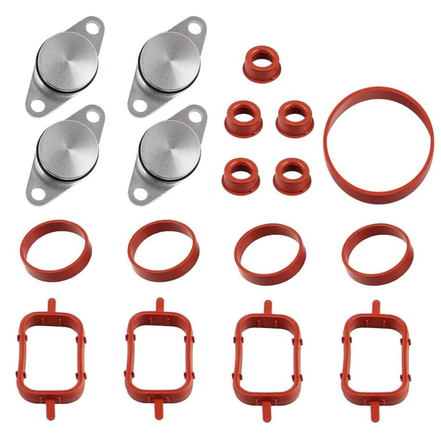4 x 22 mm Ansaugklappen-Entfernungssatz, Ansaugkrümmerdichtung 11612245439 für E87 E46 E90 E91 E92 E93 E39 E60 E83 E53 von ANBOO