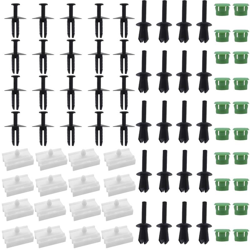 80PCS Seitenschweller Clips, Seitenschweller-Clips-Kit, für B E36 Zierleisten Clips, für B E46 Seitenschweller Clips von ANBOO