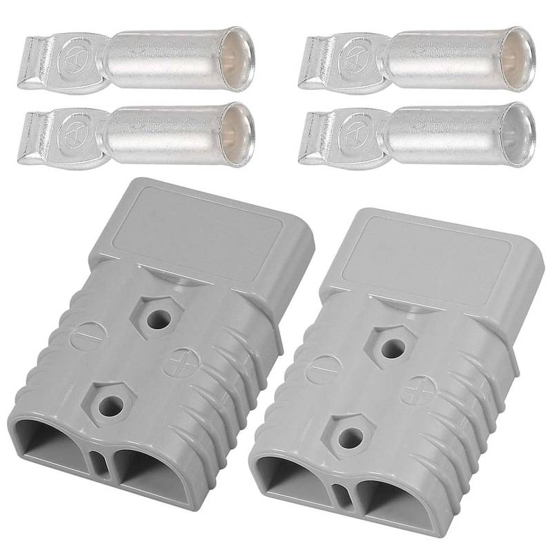 ANBOO 2 Stück Batterieanschluss für Anderson Stecker, Batterie Stecker für Anderson Stecker 175A, Hochstrom Steckverbinder, Stecker für Auto, Wohnmobil, Wohnwagen von ANBOO