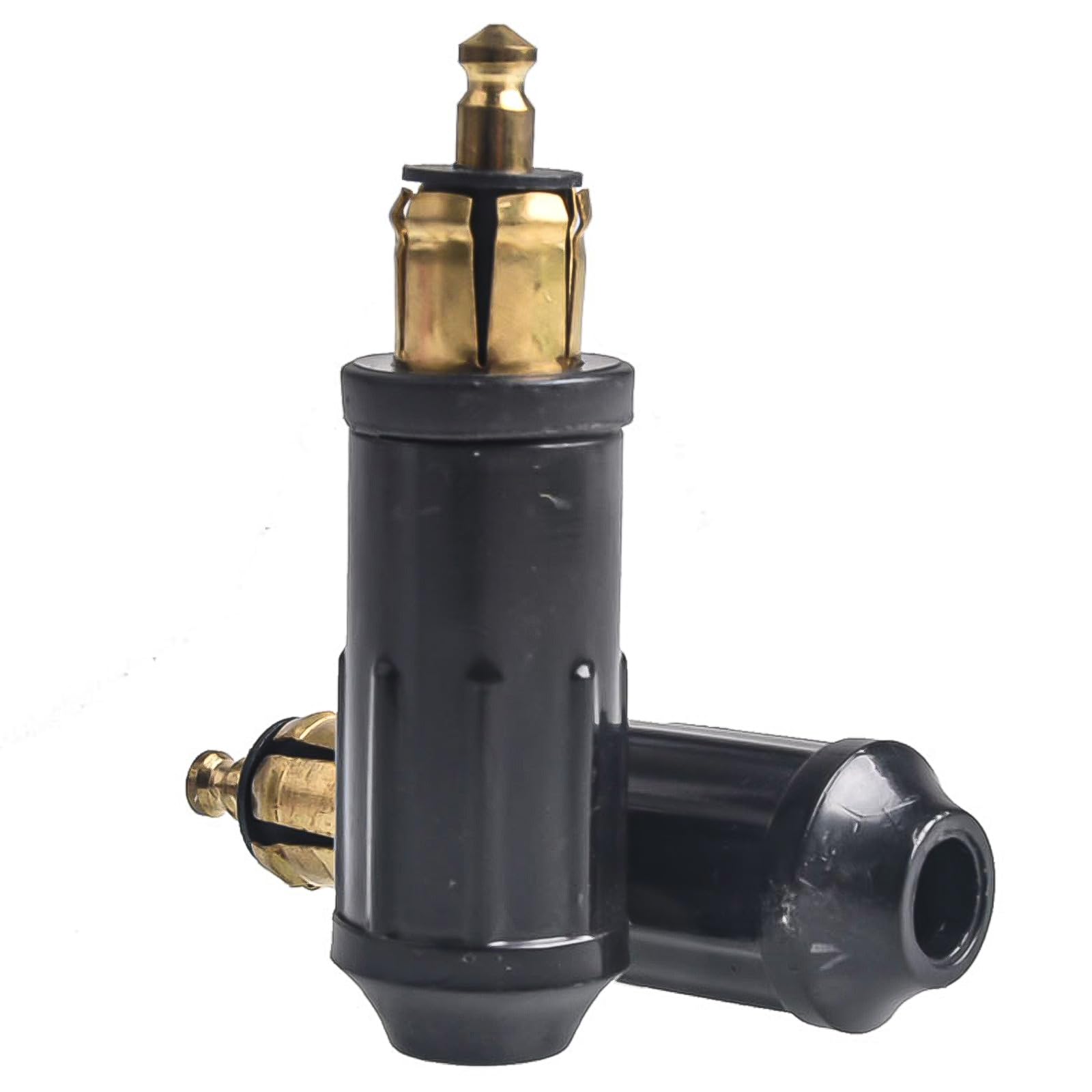 ANBOO 2 Stück 12V Orenge Zigarettenanzünder Stecker Europäischer Standard Hella DIN Stecker reines Kupfer Adapter DIY Netzteil für Auto und Motorrad Zigarettenanzünder von ANBOO