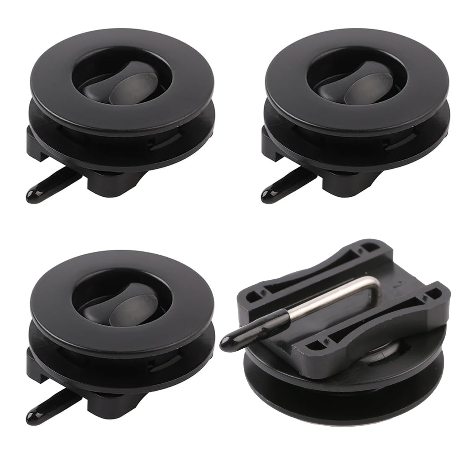 ANBOO 4er Set Auto Fußmatten Halter Clips Fußmatten Befestigung Effektives Zubehör für Autoteppiche Universelle Befestigungsschnallen rutschfeste Kunststoff Clips Schwarz von ANBOO