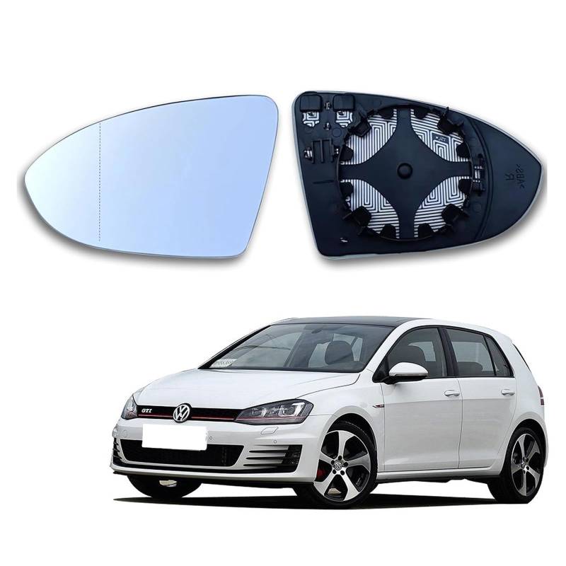 ANBOO Außenspiegel Links Für VW Golf MK7 5G0857521 5G0857522 Spiegelglas Links Beheizbar,Außenspiegel Mit Trägerplatte, Asphärisches Ersatzglas von ANBOO