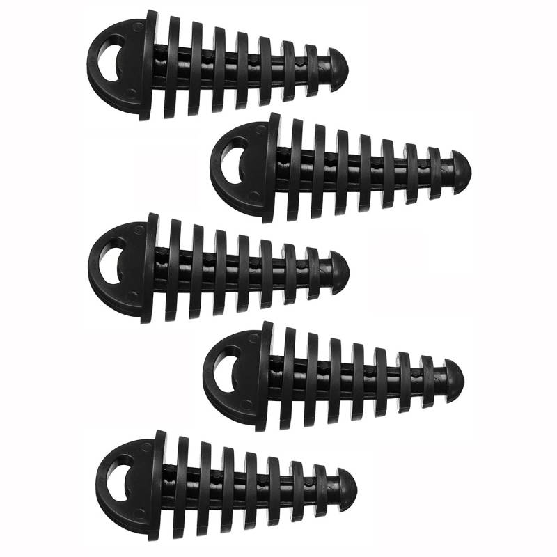 ANCLLO 5 stücke Wasserdicht 8,7 * 3,8 CM Universal Offroad Motocross Motorrad Endschalldämpfer Rohr Gummistopfen Stopfen Kappe (Farbe : Schwarz) von ANCLLO