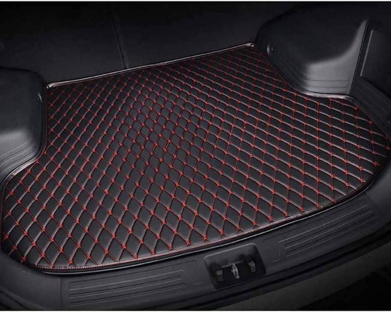 Auto Kofferraummatte für BMW 3 Series F30 2011-2018, Leder Kofferraumwanne Schutzmatte Wasserdicht rutschfest Autozubehör,C/Black-Red von ANDEE