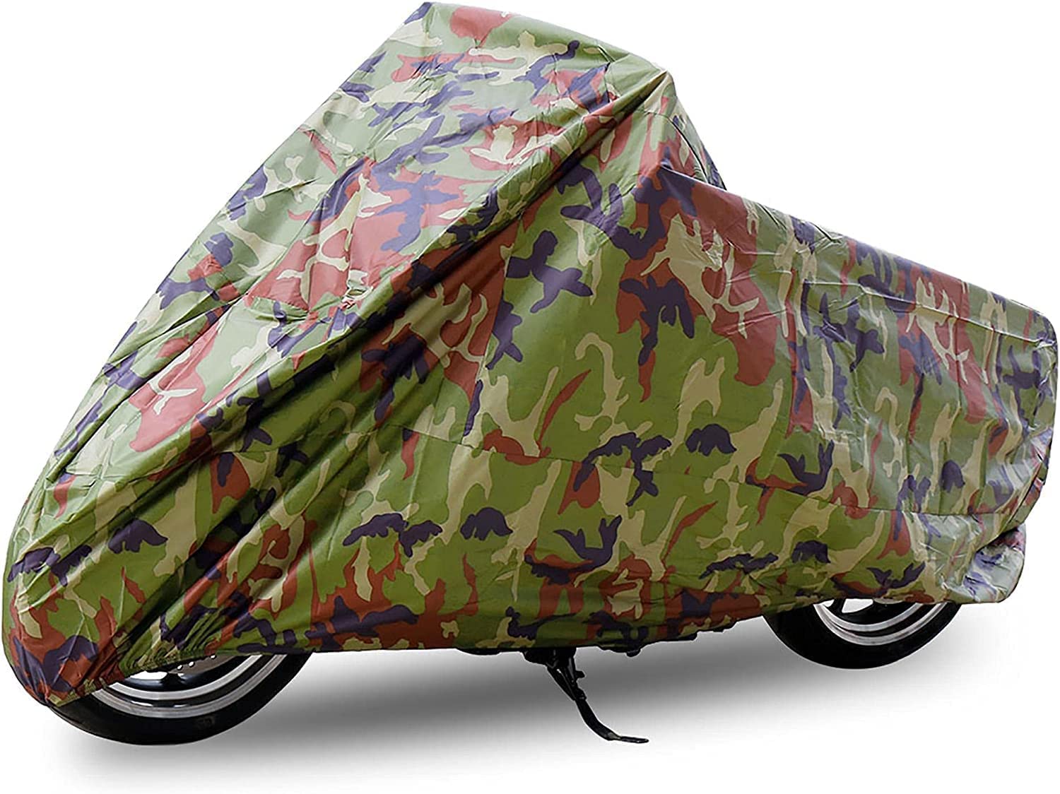 ANFTOP Wasserdicht Motorrad Abdeckung 2XL Camouflage Farbe UV Regen Schutz Staubdicht Breathable Scooter Motorrad Abdeckungen Mit Tragetasche Outdoor Cover Abdeckplane XXL von ANFTOP