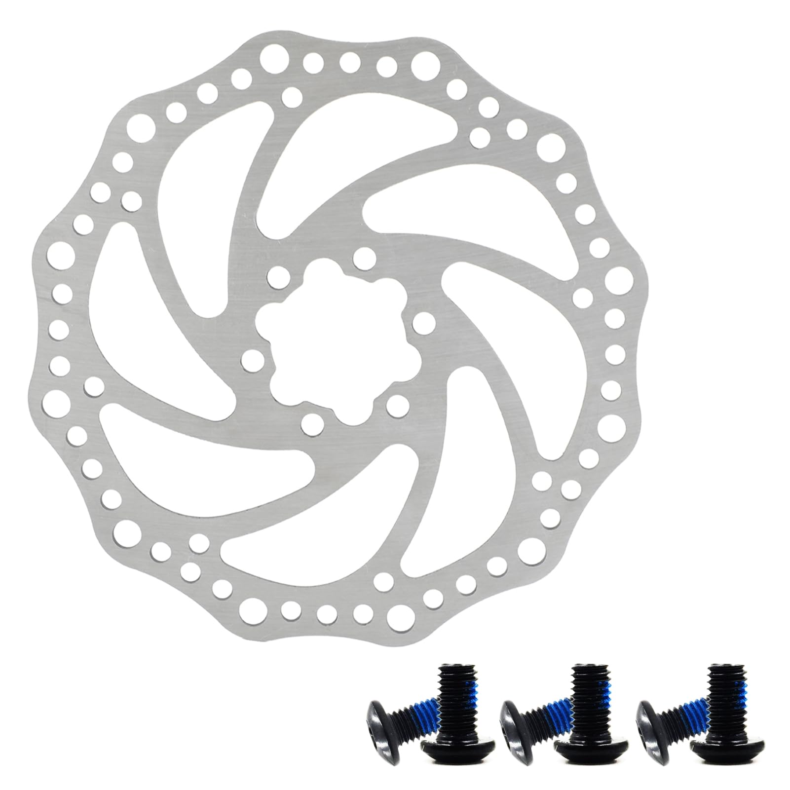 ANKROYU 160 mm Fahrrad-Scheibenbremsscheibe, rostfreie Edelstahl-Fahrradbremsscheibe, leichte Fahrrad-Scheibenscheibe, verformungssichere Fahrrad-Scheibenbremsscheibe für Radfahren von ANKROYU