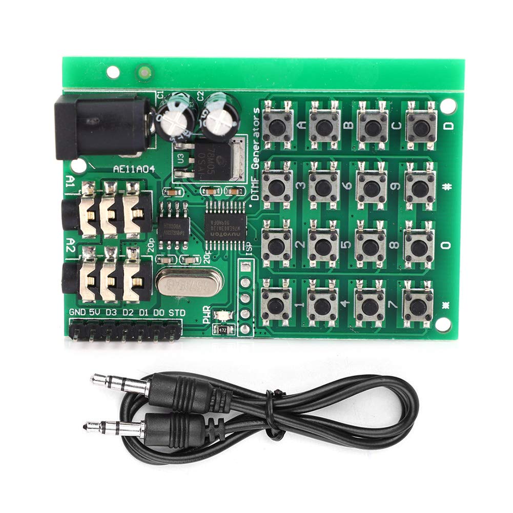 ANKROYU AE11A04 DTMF-Sprachdecoder, DTMF-Generatormodul mit Audiokabel, Sprach-Doppelkodierungsplatine, Doppeltonmodul für MCU-Schnittstellenprojekt von ANKROYU