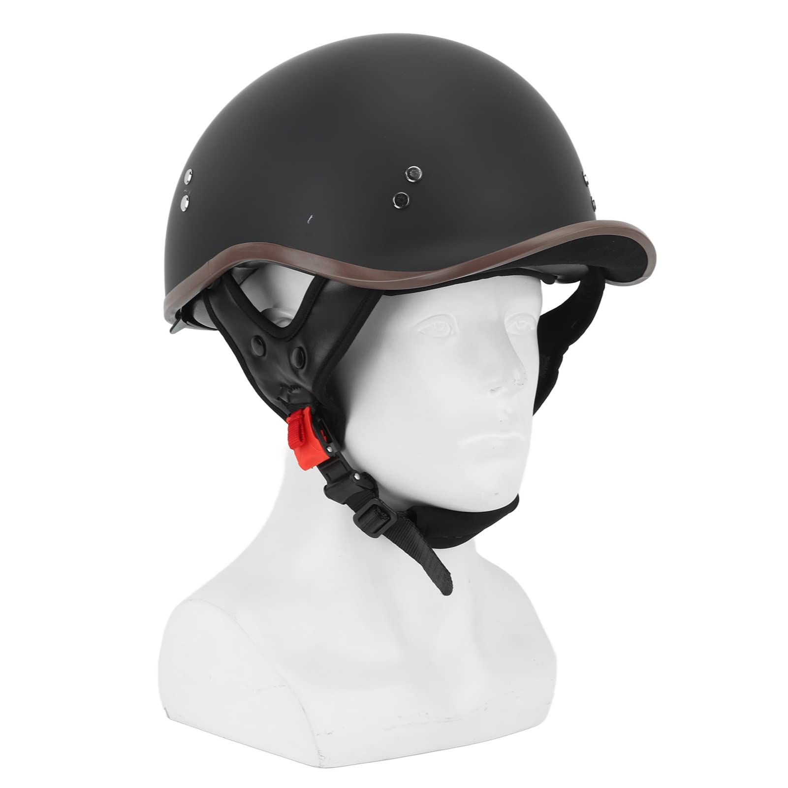 ANKROYU Motorrad-Halbhelm, Leichter, hygroskopischer ABS-Halbhelm für den Außenbereich, Anti-Fall-Motorradhelm mit Sonnenblende zum Radfahren (L) von ANKROYU