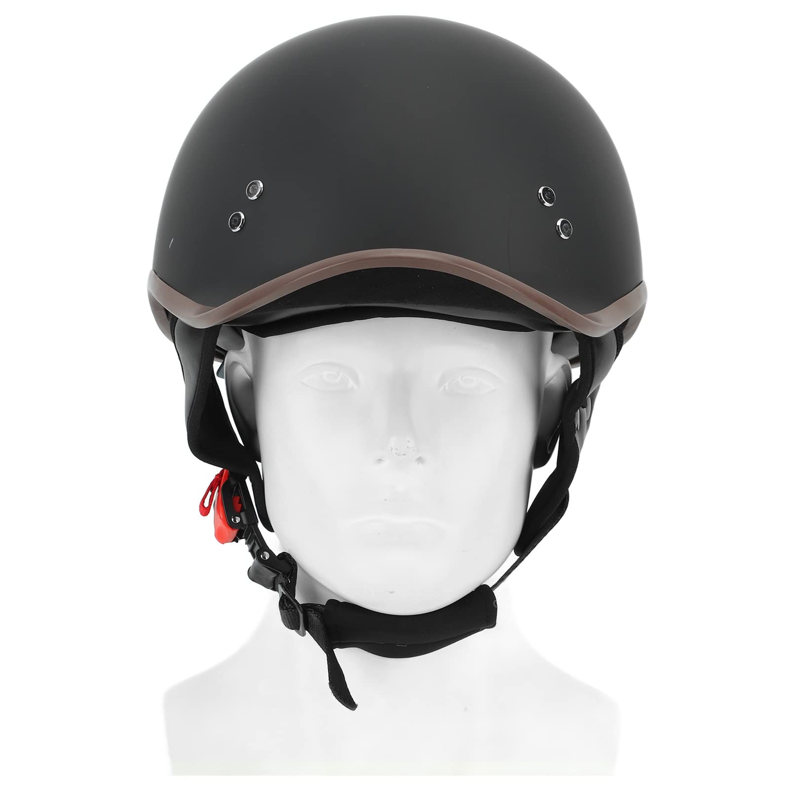 ANKROYU Motorrad-Halbhelm, Leichter, hygroskopischer ABS-Halbhelm für den Außenbereich, Anti-Fall-Motorradhelm mit Sonnenblende zum Radfahren (M) von ANKROYU