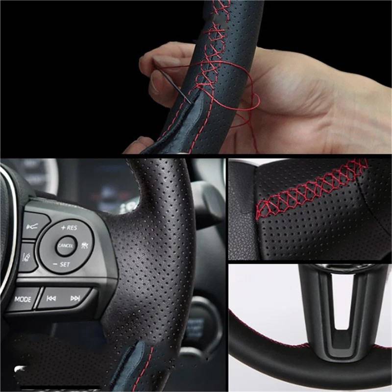 Auto Lenkradbezug Für E46 Für 318i Für X5 Für E53 Für 325i Für E39 Auto Zubehör Lenkung Wrap Auto lenkrad Abdeckung Lenkradbezug(Blue Thread) von ANNAKETZPW