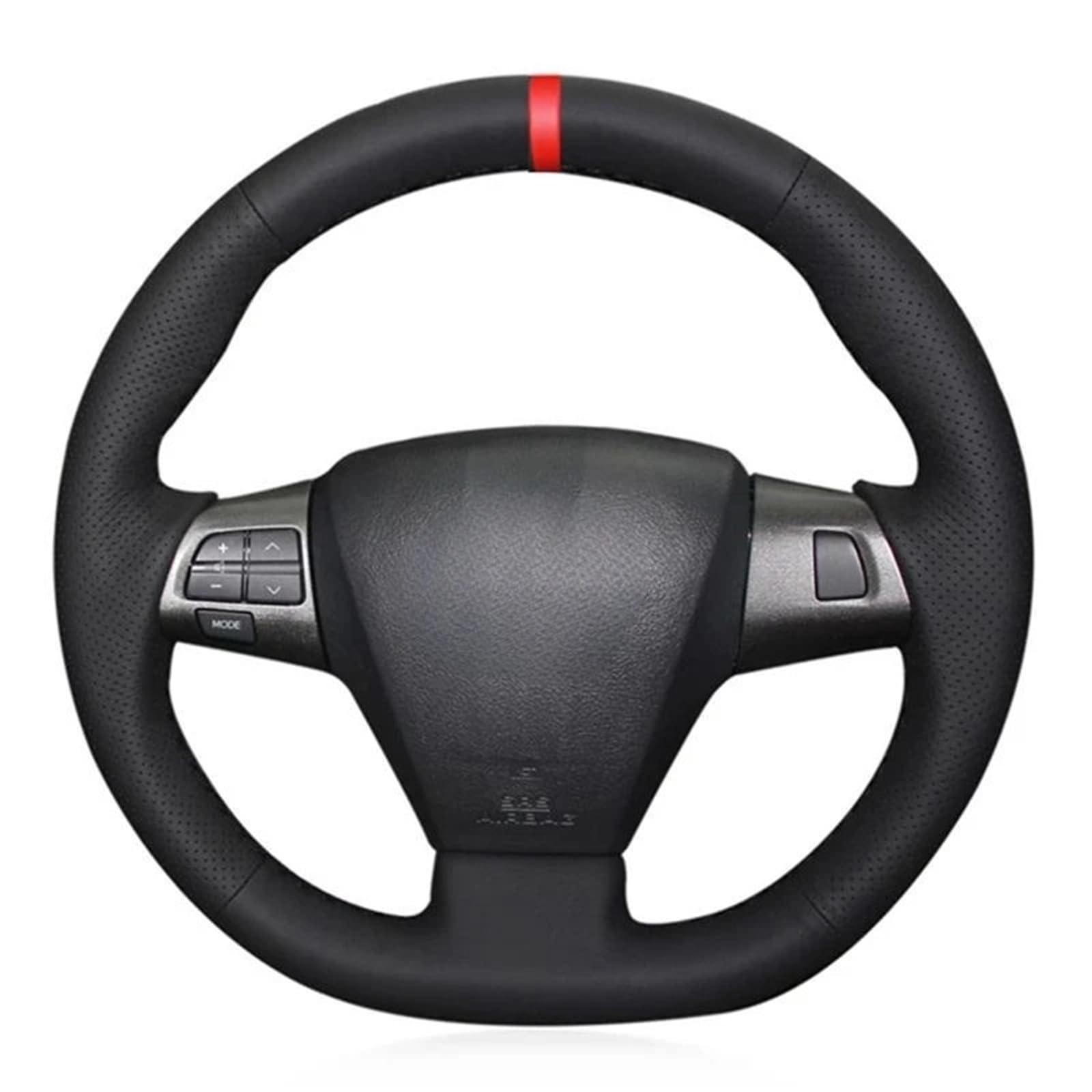 Auto Lenkradbezug Für Toyota Für Corolla 2011 2012 2013 Für RAV4 2011 2012 Hand-Genäht Weiche Schwarz Künstliche Leder Auto Lenkrad Abdeckung Lenkradbezug(Red Thread) von ANNAKETZPW