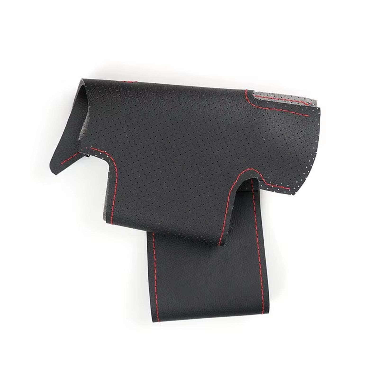 Lenkradbezug Winter Warm Für A8 Für S8 Für D2 Für TT Für 8N Handgenähte Perforierte Leder Auto Lenkrad Abdeckung Trim Auto Lenkradbezug rutschfest(Black-red line) von ANNAKETZPW