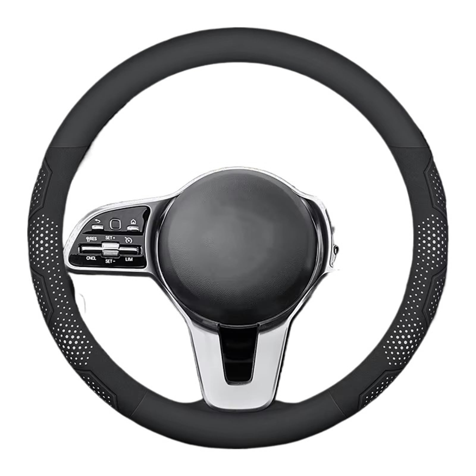 Lenkradbezug Winter Warm Für Volvo Für XC90 Für XC70 Für XC60 Für XC40 Für S90 Zubehör Wildleder Auto Lenkrad Abdeckung Auto Lenkradbezug rutschfest(O Style B White) von ANNAKETZPW