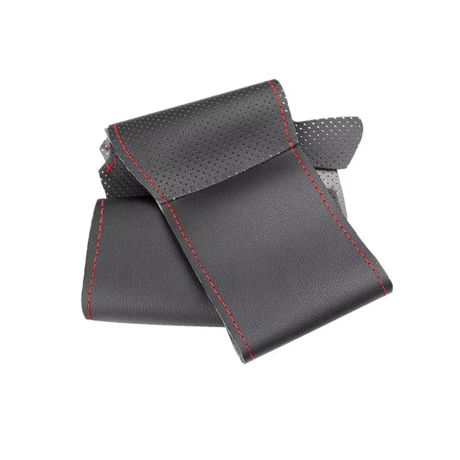 Lenkradbezug Winter Warm Perforiertes Leder, Handgenäht, Für Den Innenraum des Lenkrads Für X5 Für E70 2006–2013 Auto Lenkradbezug rutschfest(Black-red line) von ANNAKETZPW