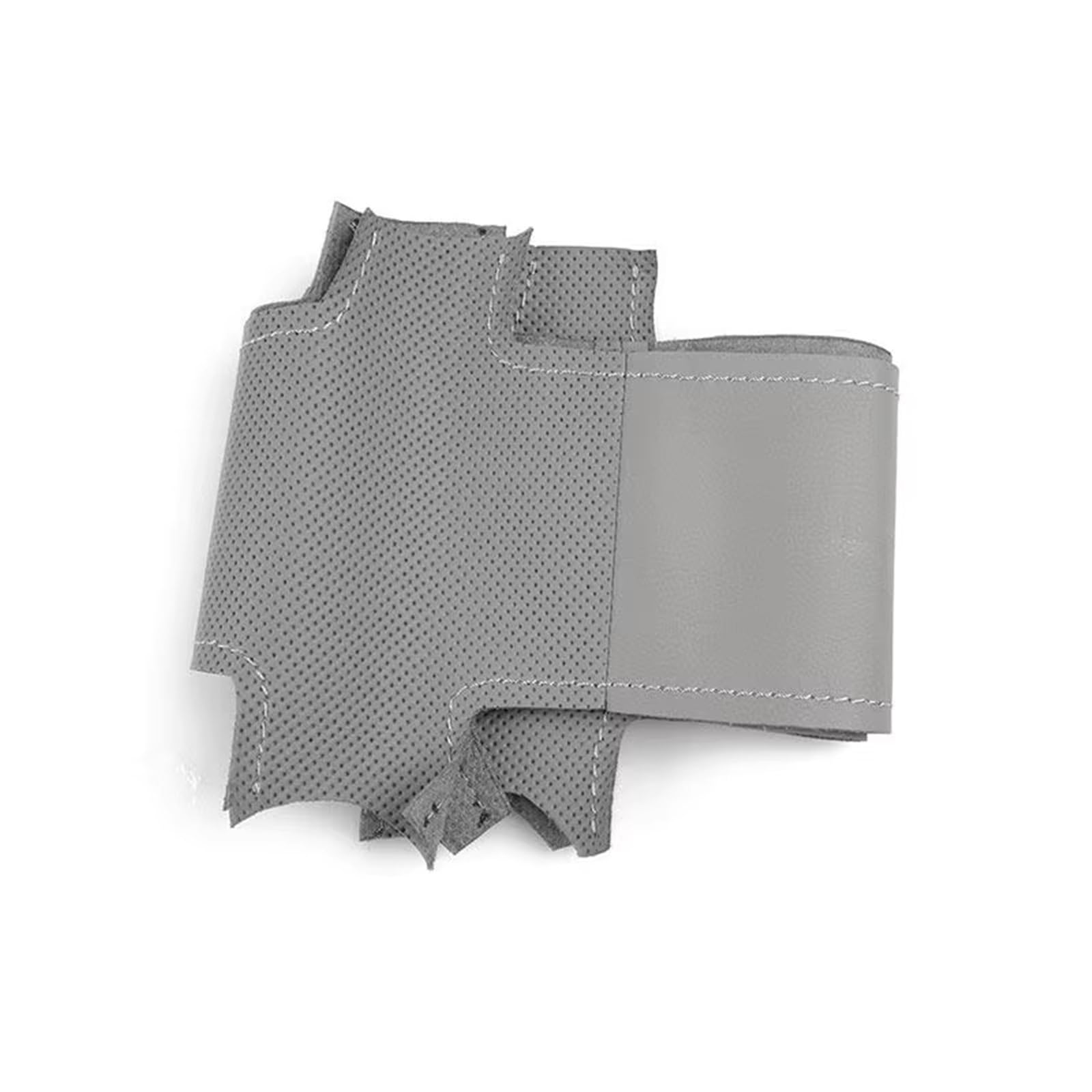 Lenkradbezug Winter Warm Perforiertes Leder, Handgenäht, Für Den Innenraum des Lenkrads Für X5 Für E70 2006–2013 Auto Lenkradbezug rutschfest(Gray) von ANNAKETZPW