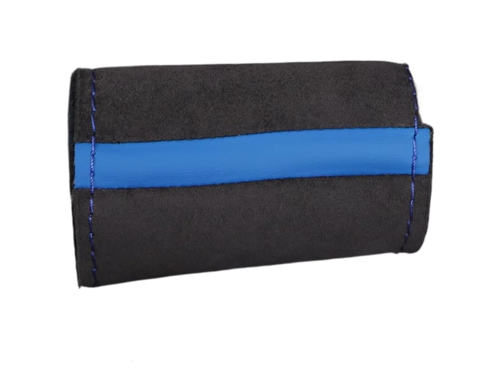 Lenkradbezug Winter Warm Weicher Leder-Flechtbezug Für Auto-Lenkrad, Universeller Wildleder-Auto-Lenkradbezug Auto Lenkradbezug rutschfest(Blue Thread) von ANNAKETZPW