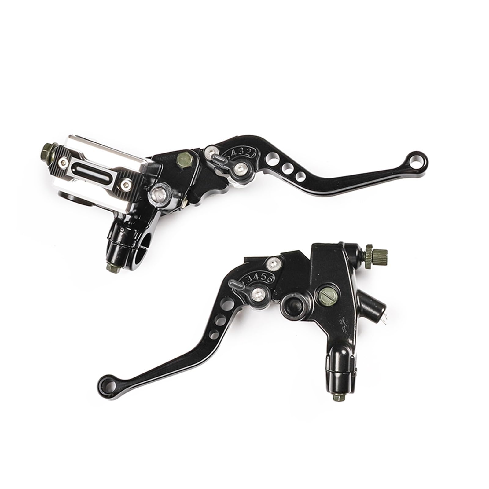 Motorrad Kupplung Für Die Meisten Motorräder 1 Paar 7/8 Zoll (22 Mm) CNC-Aluminium-Bremskupplungs-Hauptzylinder-Reservoirhebel Motorradzubehör Kupplung Bremshebel(Black 1set) von ANNAKETZPW