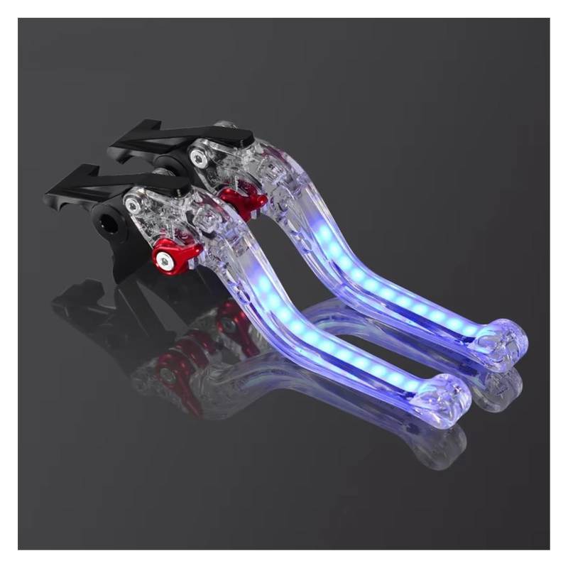 Motorrad Kupplung Für S1000R 2021-2023 2024 Licht Up Signal Schalten Licht Brems Griff Hebel Motorrad Einstellbare Bremse Kupplung Hebel Kupplung Bremshebel(Transparent-red) von ANNAKETZPW