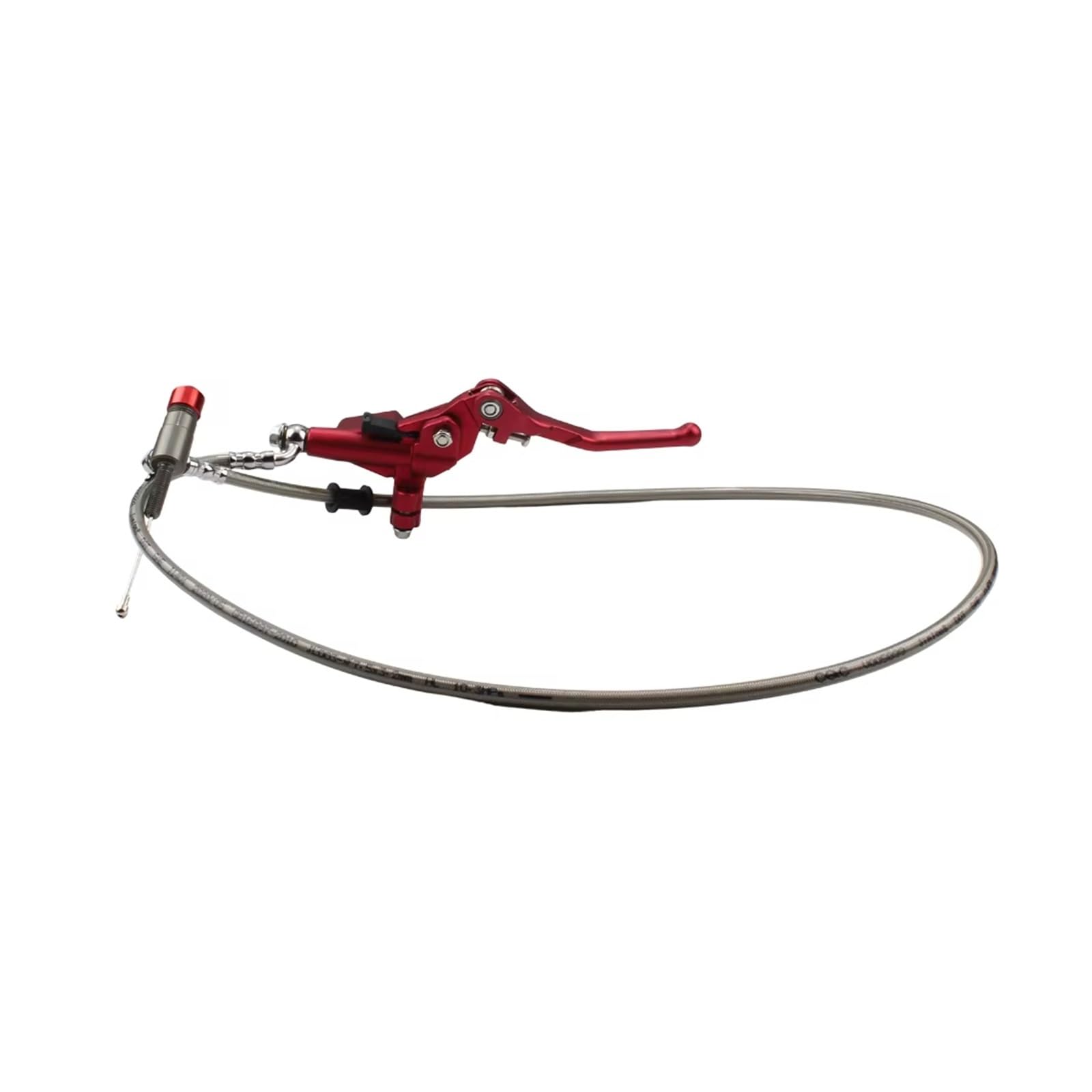 Motorrad Kupplung Motorrad-Hydraulikkupplungs-Kupplungssatz, Silberner Hebel, Hauptzylinder, Geeignet Für Die Meisten Motorräder, Dirt Bike Und Motocross Kupplung Bremshebel(Red 1200mm) von ANNAKETZPW