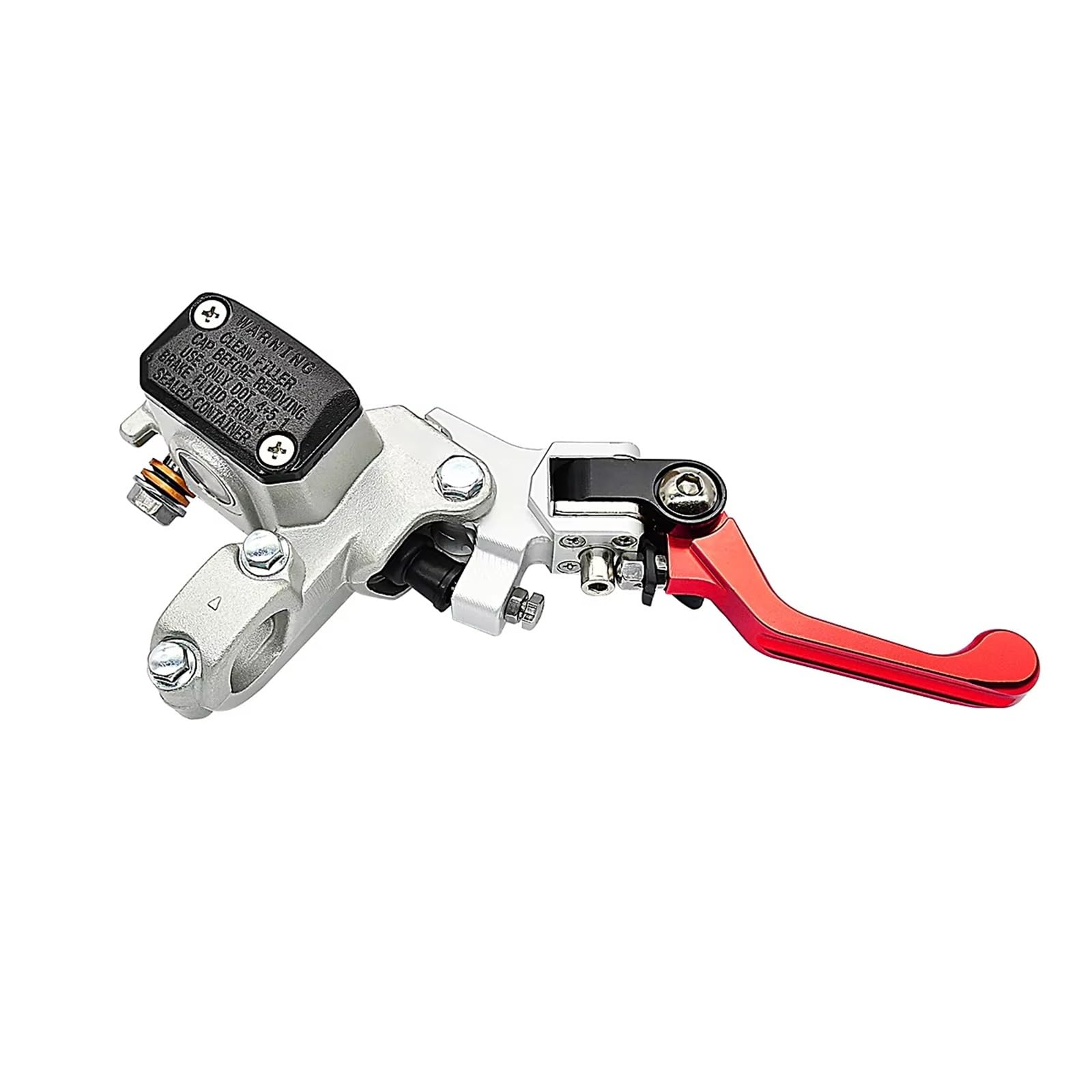 Motorrad Kupplung Motorrad-Kupplung, 22 Mm, 7/8 Zoll, Motorrad-Rechtsbremszylinder, Kupplungspumpe, Bremshebel, Geeignet Für Die Meisten Motorräder Kupplung Bremshebel(Brake Pump Red) von ANNAKETZPW