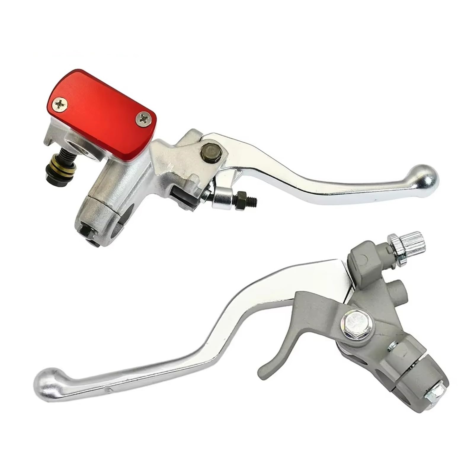 Motorrad Kupplung Motorrad Kupplung 7/8 22mm Hydraulische Bremse Hauptzylinder Hebel Kupplung Hebel Für CRF Für 250R Für 50R Zubehör Kupplung Bremshebel(2 Set Red) von ANNAKETZPW