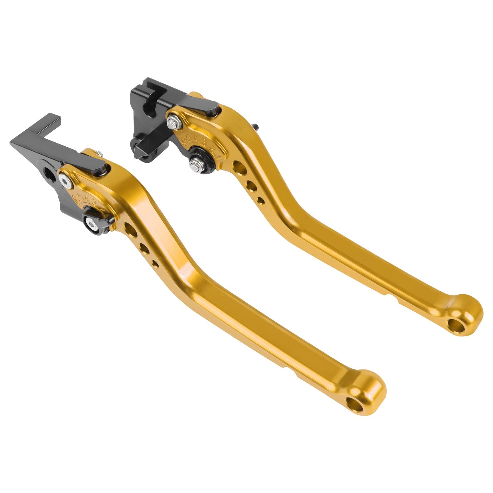 Motorrad Kupplung Motorrad Zubehör Für NT1100 2021 2022 2023 CNC Einstellbare Kupplung Bremshebel Kurze & Lange Griffe Grip Hebel Kupplung Bremshebel(Long Gold) von ANNAKETZPW