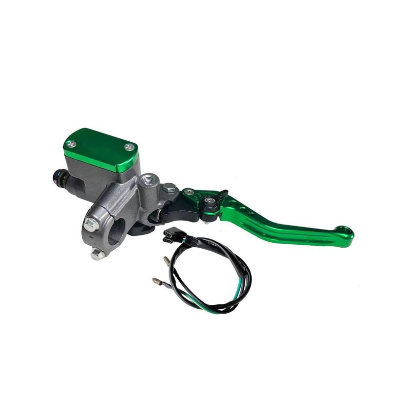 Motorrad Kupplung Motorradkupplung 7/8" 22mm Mit M10 Spiegelloch Kupplung Bremspumpe Hauptzylinderkolben Hydraulikpumpe Kupplung Bremshebel(Green Right) von ANNAKETZPW