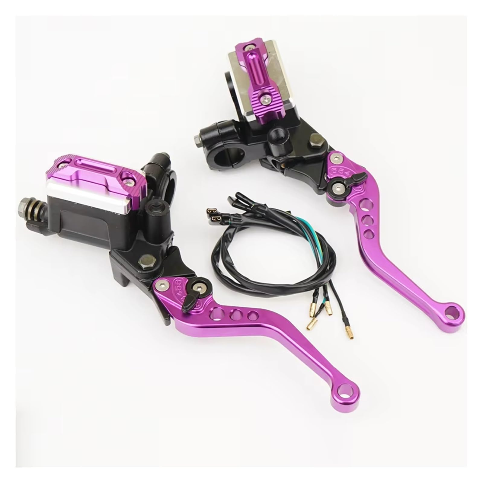 Motorrad Kupplung Pitbike Bike Scooter Bike Universal 12,7 Mm Motorrad Bremskupplungshauptzylinder Und Hydraulische Kupplung Kupplung Bremshebel(Purple) von ANNAKETZPW