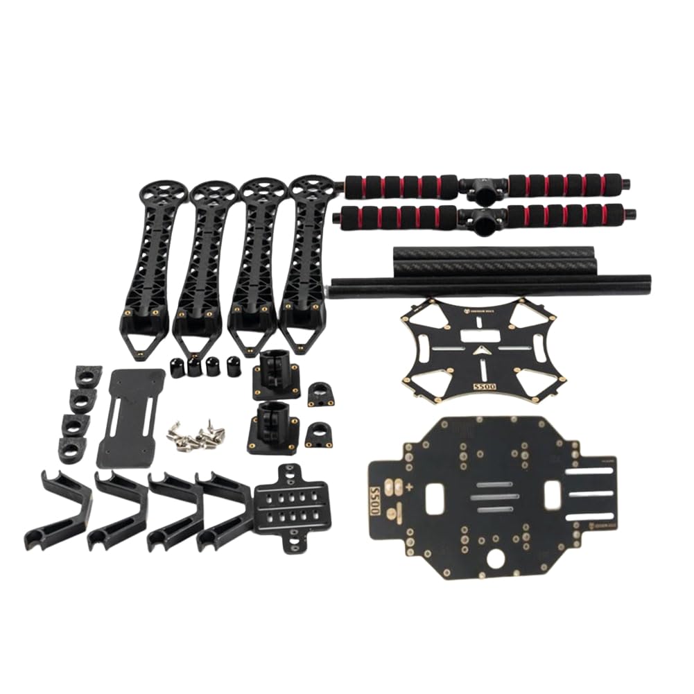 ANNJUC S500 Quadcopter Rahmen Kit Vier-Achsen-Rahmen Kohlefaser F450 Upgraded SK500 für FPV-Quadcopter-Rahmen T-Typ Einfache Installation Einfach zu bedienen von ANNJUC