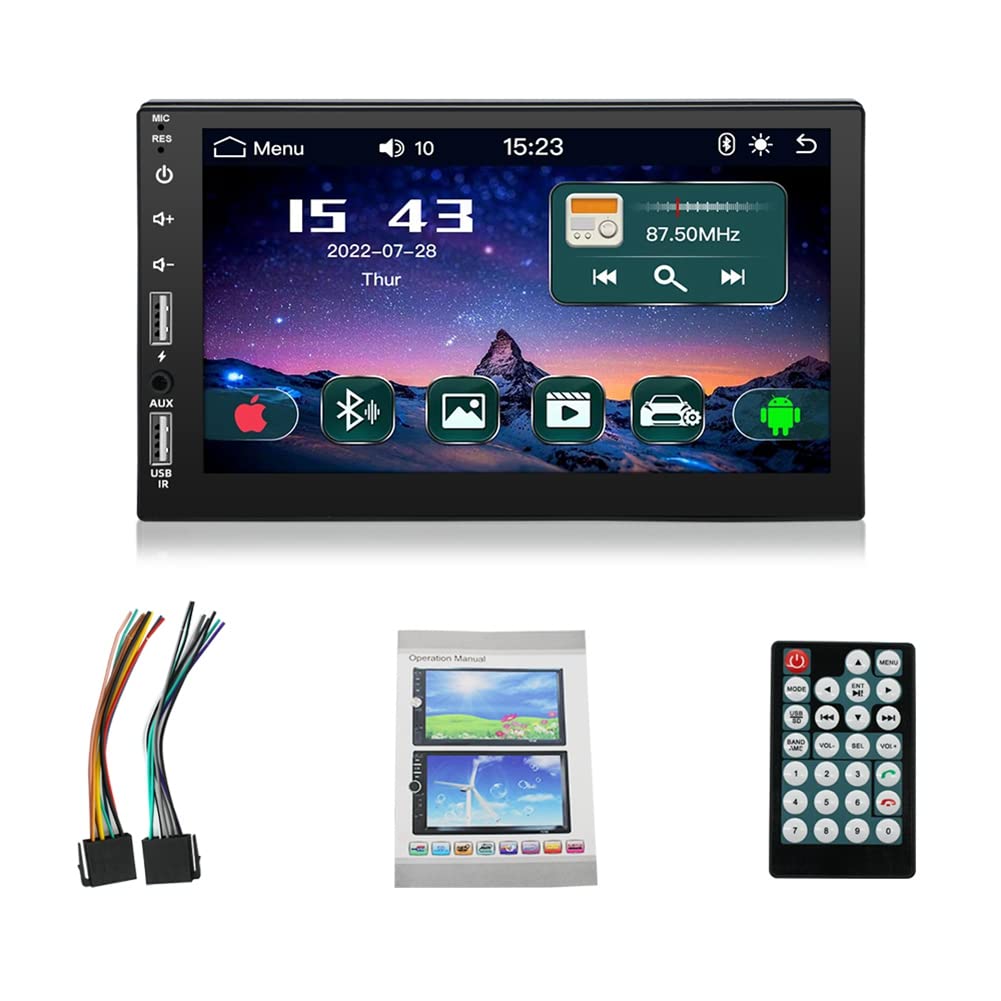 ANNJUC Touchscreen-Player Bluetooth-Autoradio mit Bluetooth-Touchscreen-Empfänger MP5-Audioplayer Mirror Link 2USB AUX von ANNJUC