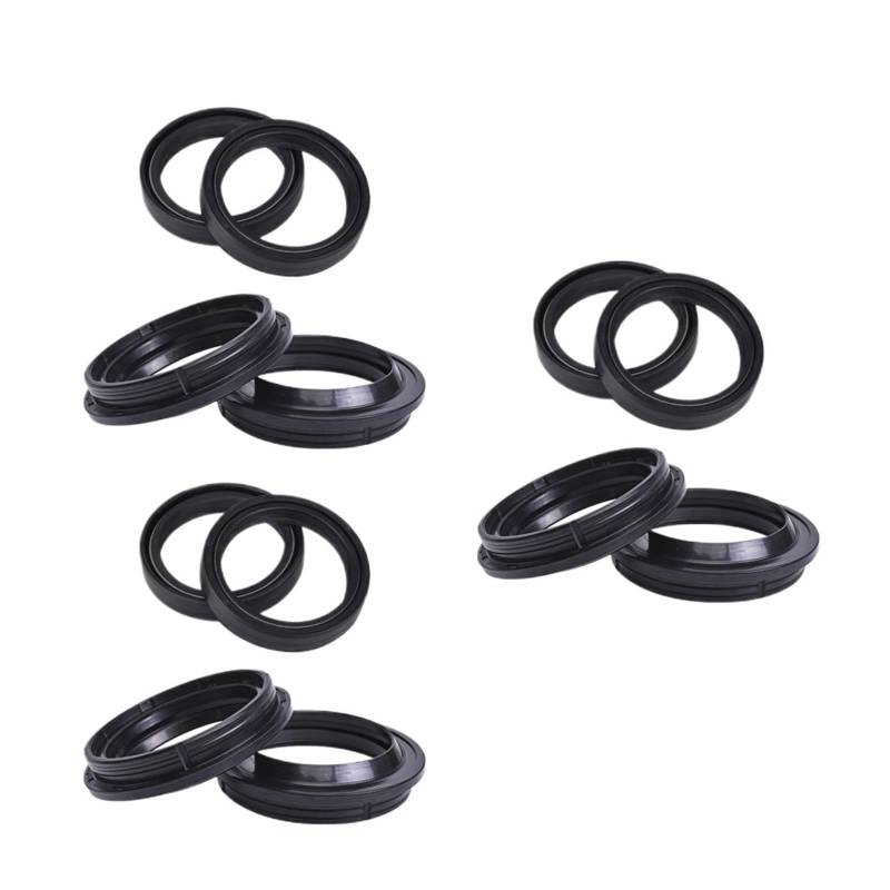 50x63x11 50 63 11 250CC Motorrad Vorne Schock Gabel Dämpfer Öl Dichtung 50 * 63 Staub Abdeckung lip for EN250 EN250F ENDURO 2T 4T EN 250(6pc Seal 6pc Cover) von ANQKYO