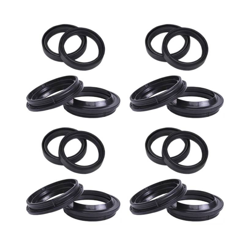 50x63x11 50 63 11 250CC Motorrad Vorne Schock Gabel Dämpfer Öl Dichtung 50 * 63 Staub Abdeckung lip for EN250 EN250F ENDURO 2T 4T EN 250(8pc Seal 8pc Cover) von ANQKYO