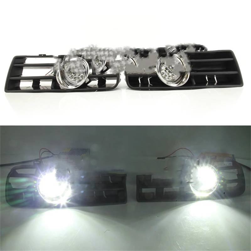 ANRAM Auto Nebelscheinwerfer für VW Golf 4 MK4 GTi TDI 1997-2006,Frontstoßstange Nebelscheinwerfer Nebelscheinwerfer-Baugruppe,B/LED Fog. von ANRAM