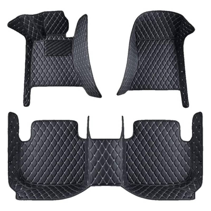 Antirutsch Leder Automatten für Dodge Viper RT 10 Viper GTS 1992-2003,Allwetter Bodenmatte Set Vorne Hinten ​wasserdichte Anti Kratz Automatten Innere Zubehör,Black-White von ANROI