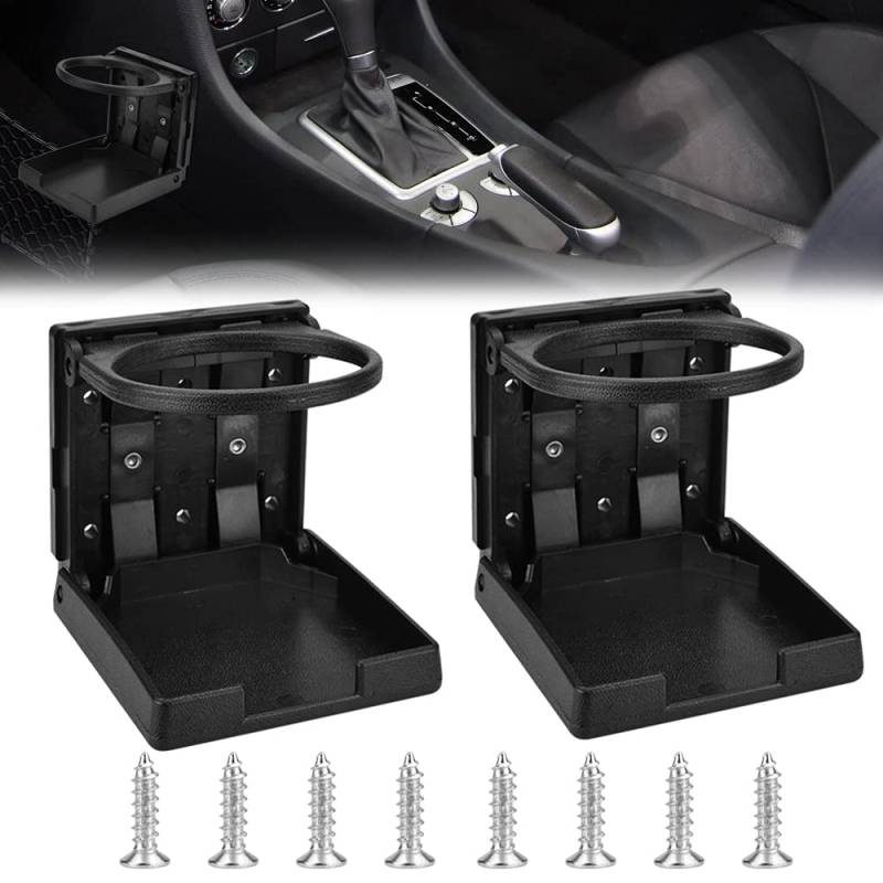 ANTHYTA 2 Stück Getränkehalter Klappbar 7,5 cm Dosenhalter Auto Cup Holder Car Einstellbar Getränkehalter Boot Flaschenhalter Kunststoff Becherhalter Trinkhalter Getränkehalter für Boot KFZ Auto Wand von ANTHYTA