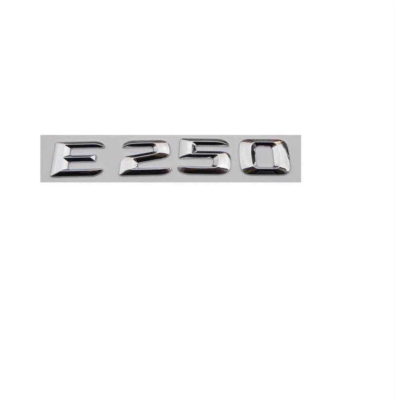 ANUTE Chrom E 250" CarTrunk hinten Buchstaben Wörter Nummer Abzeichen Emblem Embleme Aufkleber Aufkleber passend for Mercedes Benz E-Klasse E250 von ANUTE