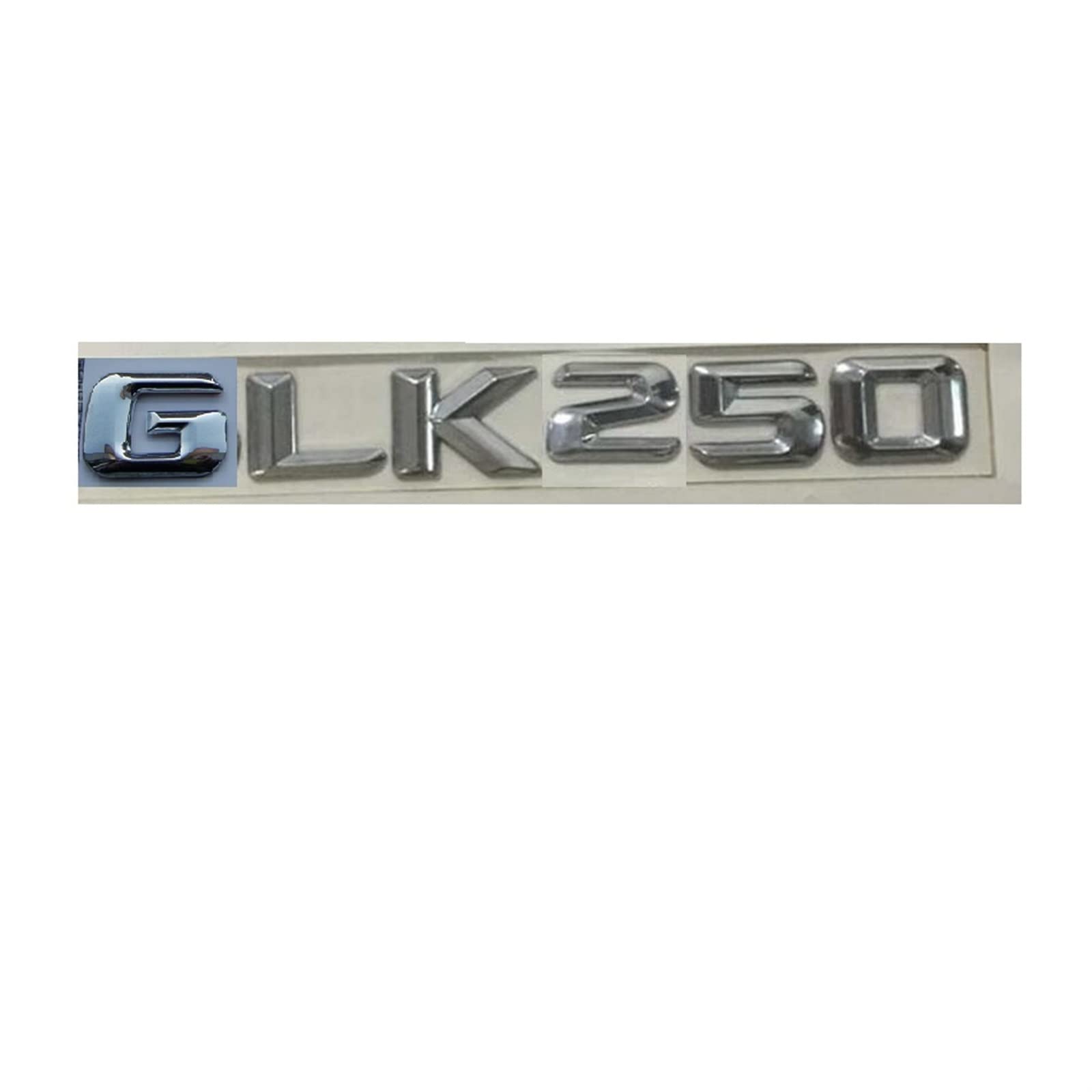 ANUTE Chrom GLK 250 "Kofferraum hinten Buchstaben Wort Abzeichen Emblem Brief Aufkleber Aufkleber passend for Mercedes Benz GLK Klasse GLK250 von ANUTE