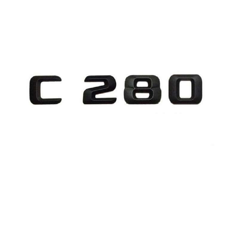 ANUTE Mattschwarz C 280 "Kofferraum hinten Buchstaben Wörter Nummer Abzeichen Emblem Aufkleber Aufkleber passend for Mercedes Benz C-Klasse C280 von ANUTE