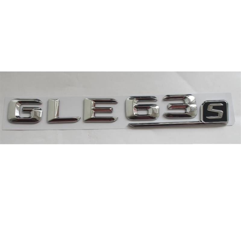 Chrom ABS GLE63s Kunststoff Kofferraum hinten Buchstaben Abzeichen Emblem Embleme Aufkleber Aufkleber passend for Mercedes Benz GLE Klasse GLE63 S AMG von ANUTE