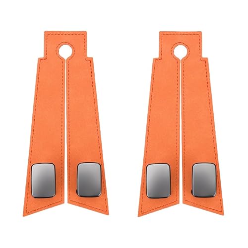 2 Stück Auto-Kopfstützen-Haken,Auto-Aufbewahrungsaufhänger,Geldbörsenhalter,Organizer Taschenhaken,Innen-Doppelhaken für Hängetaschen,Handtasche,Einkaufstaschen,Telefonhalter (Orange) von ANXJLEO